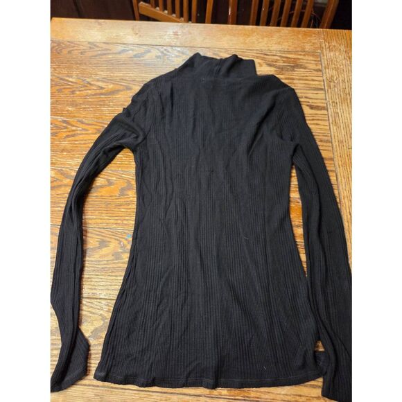Joah Brown Classic Turtleneck Black Rib sz M/L - Picture 5 of 5